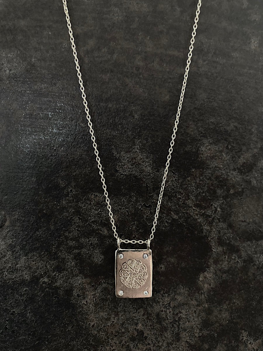 Arabesque Diamond Pendant 14k Gold