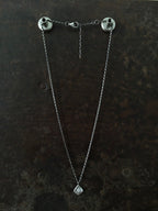 Carved Diamond Pendant Silver