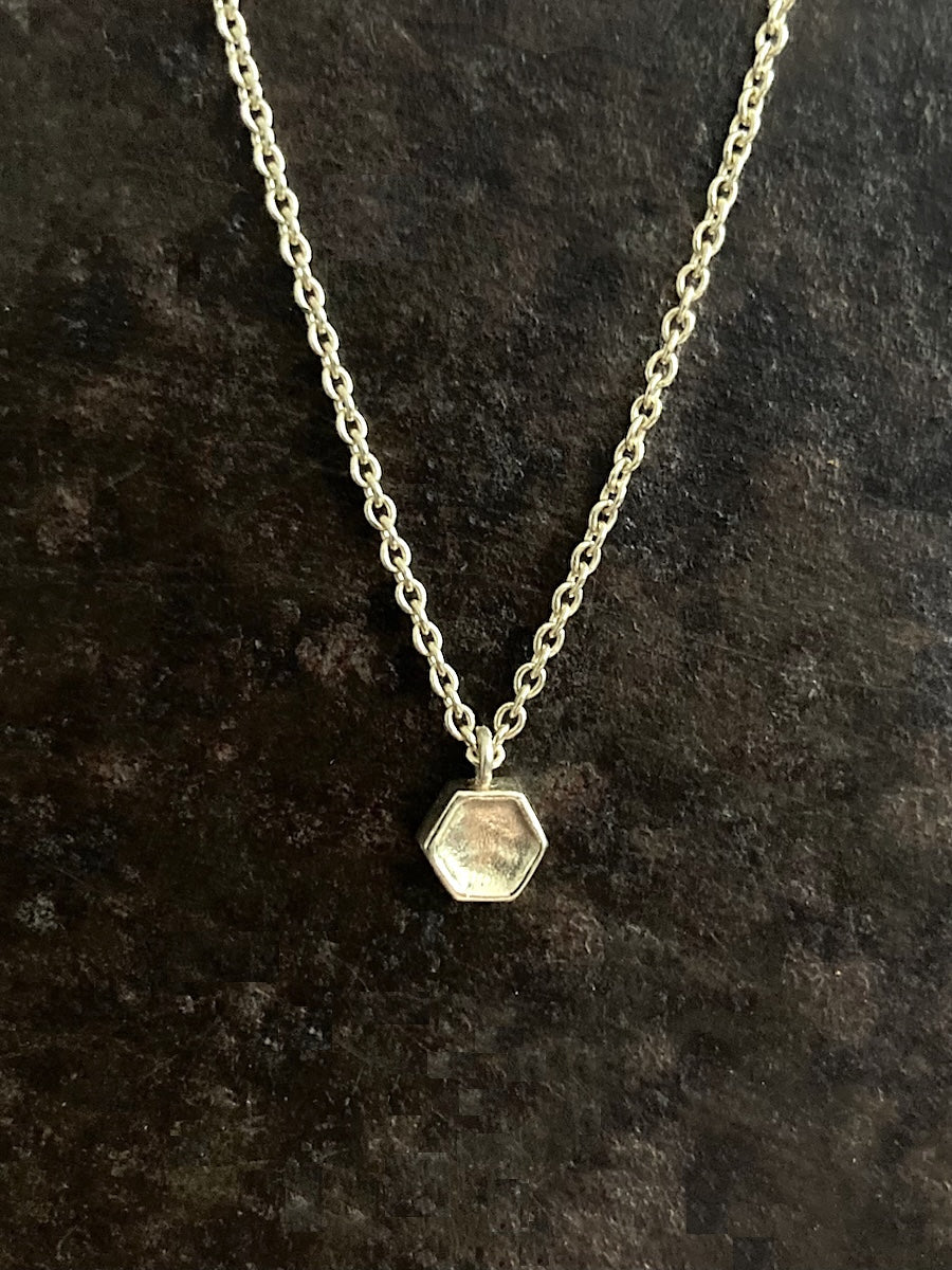 Hex Pendant 14k Gold