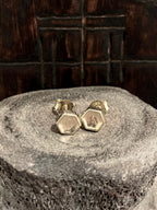 Hex Stud Earrings 14k Gold