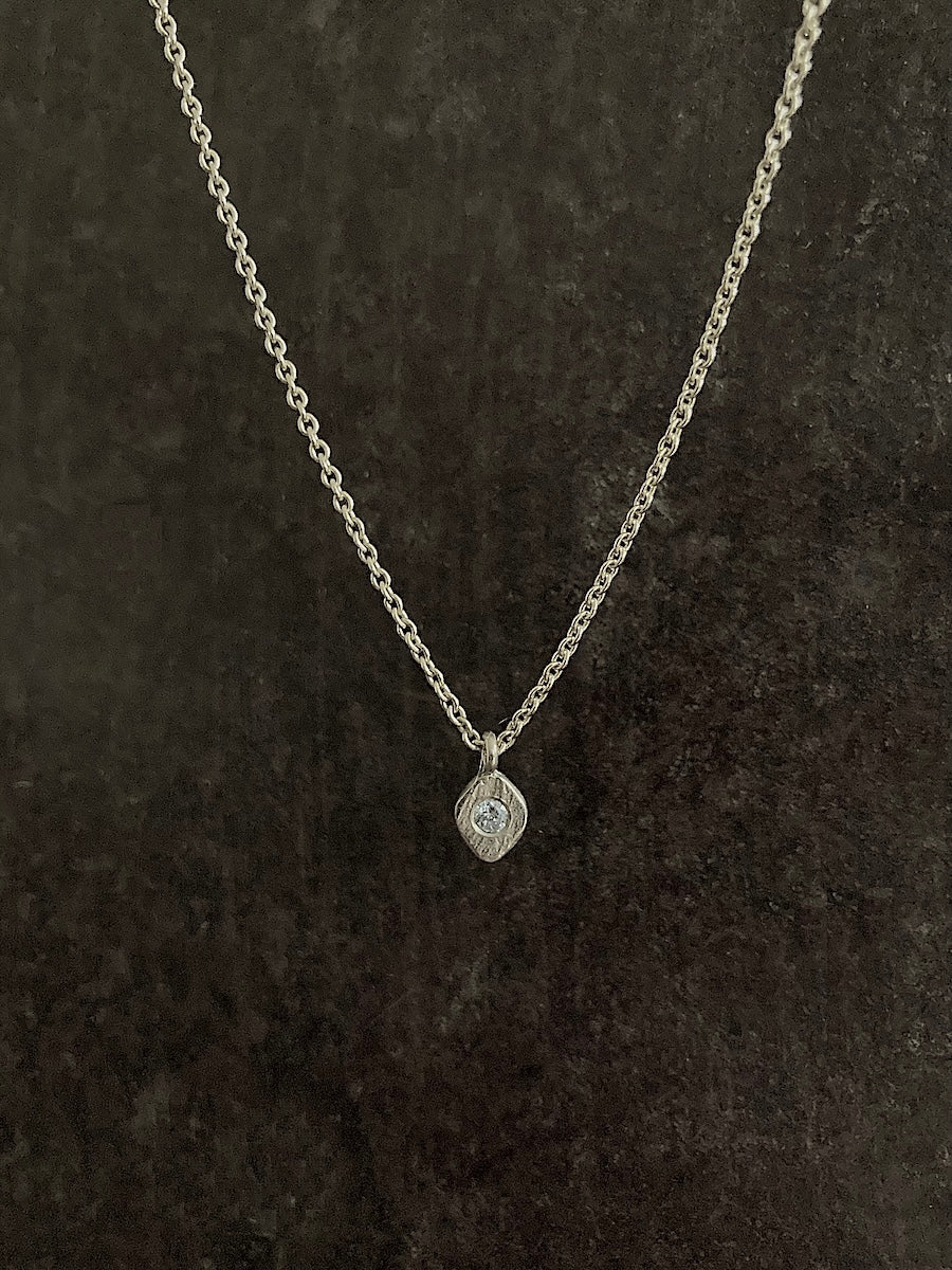 Natural Diamond on Diamond Pendant 14k Gold