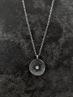 Spiral Circle Diamond Pendant