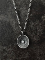 Spiral Circle Diamond Pendant