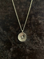 Spiral Circle Diamond Pendant 14k Gold