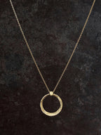Solar Eclipse Pendant 14k Gold