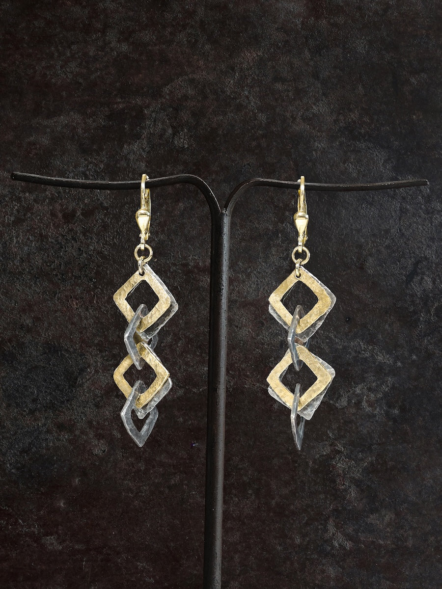 Squares Earrings Gold